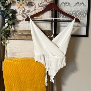 White Wrap Bodysuit
